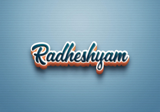 Free photo of Cursive Name DP: Radheshyam