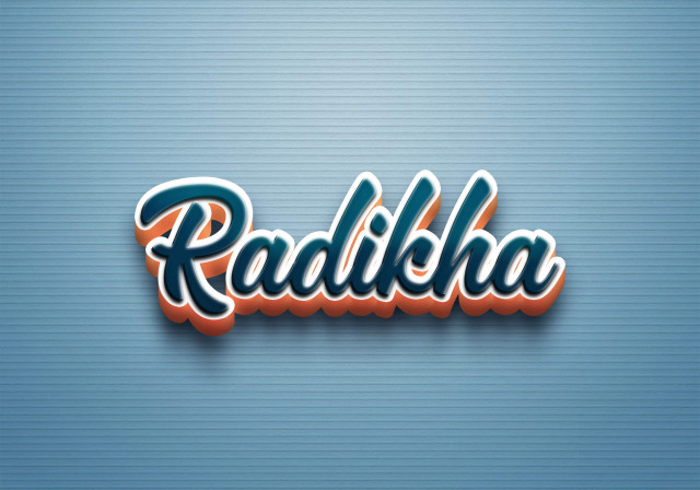 Free photo of Cursive Name DP: Radikha