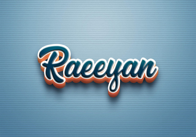 Free photo of Cursive Name DP: Raeeyan