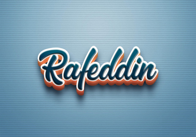 Free photo of Cursive Name DP: Rafeddin