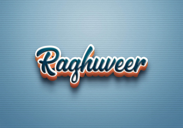 Free photo of Cursive Name DP: Raghuveer