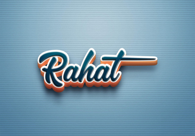 Free photo of Cursive Name DP: Rahat