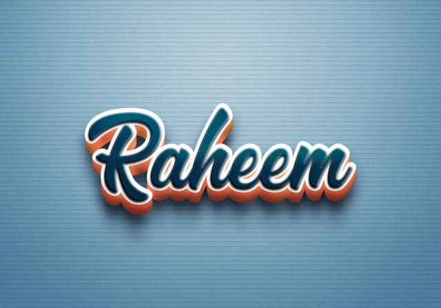 Free photo of Cursive Name DP: Raheem