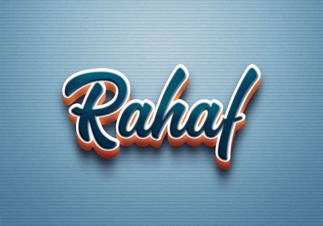 Free photo of Cursive Name DP: Rahaf