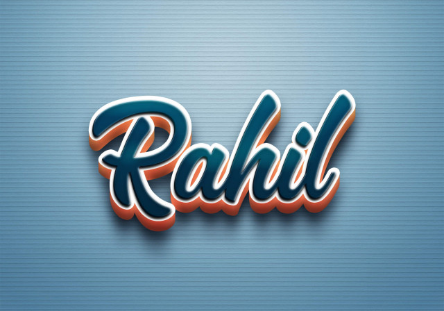 Free photo of Cursive Name DP: Rahil