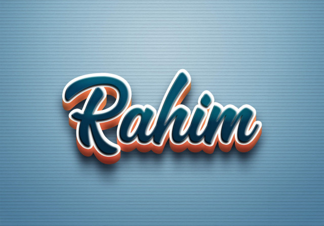 Free photo of Cursive Name DP: Rahim