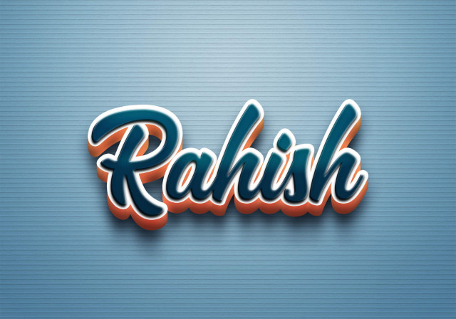 Free photo of Cursive Name DP: Rahish
