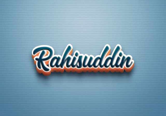Free photo of Cursive Name DP: Rahisuddin