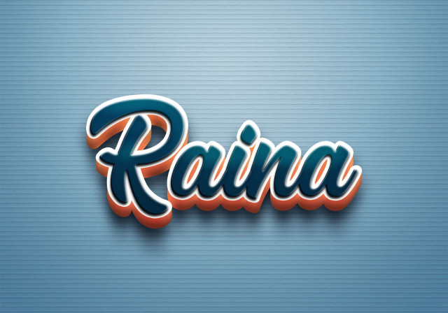 Free photo of Cursive Name DP: Raina