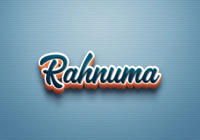 Free photo of Cursive Name DP: Rahnuma