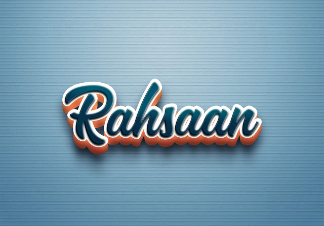 Free photo of Cursive Name DP: Rahsaan