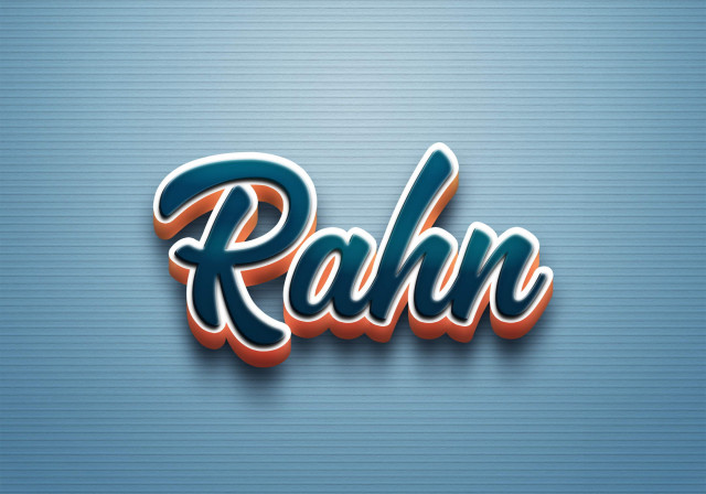 Free photo of Cursive Name DP: Rahn