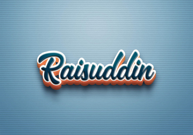 Free photo of Cursive Name DP: Raisuddin