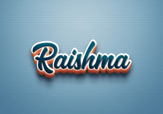Free photo of Cursive Name DP: Raishma