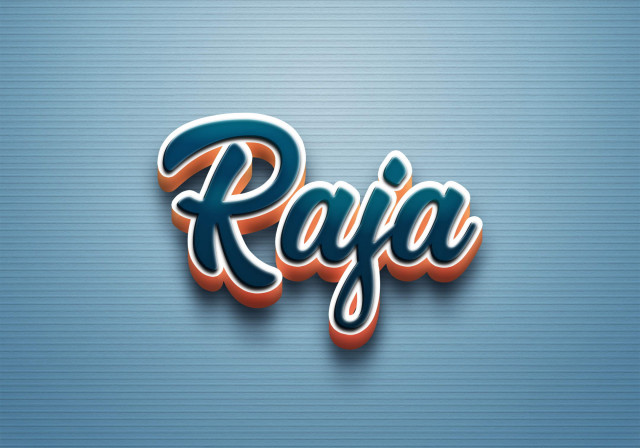 Free photo of Cursive Name DP: Raja