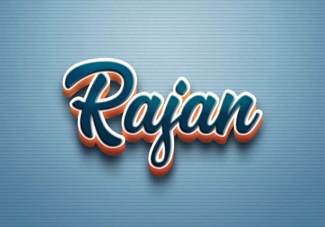 Free photo of Cursive Name DP: Rajan