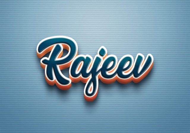 Free photo of Cursive Name DP: Rajeev