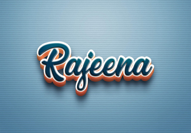 Free photo of Cursive Name DP: Rajeena