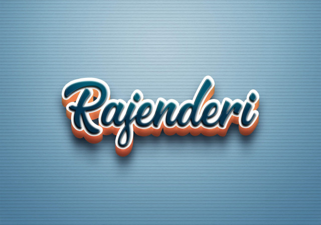 Free photo of Cursive Name DP: Rajenderi