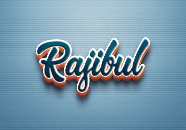 Free photo of Cursive Name DP: Rajibul