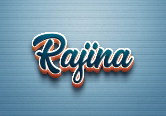 Free photo of Cursive Name DP: Rajina