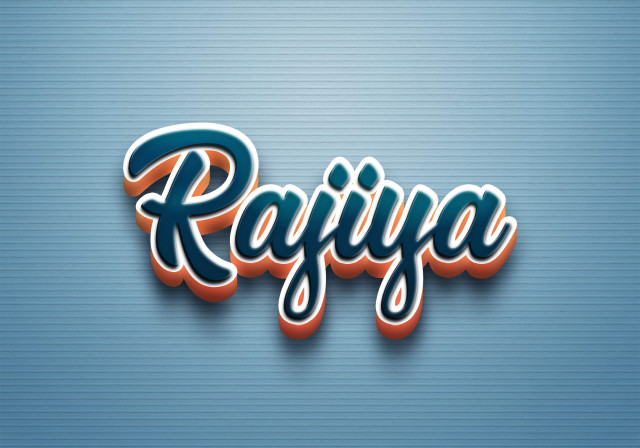 Free photo of Cursive Name DP: Rajiya