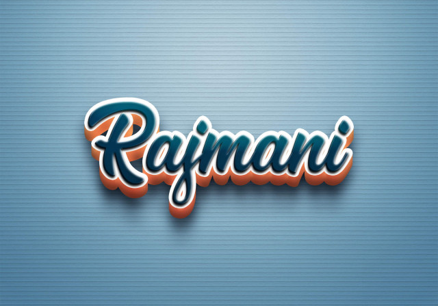 Free photo of Cursive Name DP: Rajmani