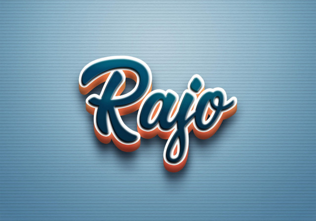 Free photo of Cursive Name DP: Rajo