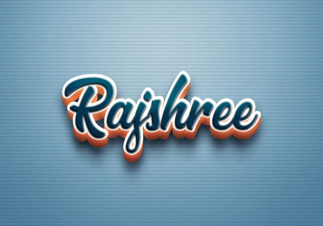 Free photo of Cursive Name DP: Rajshree