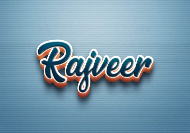 Free photo of Cursive Name DP: Rajveer