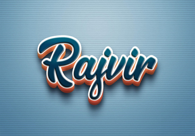 Free photo of Cursive Name DP: Rajvir
