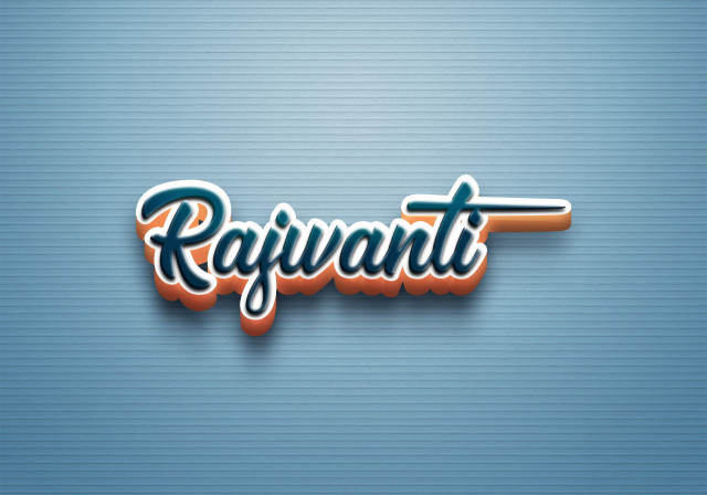 Free photo of Cursive Name DP: Rajwanti