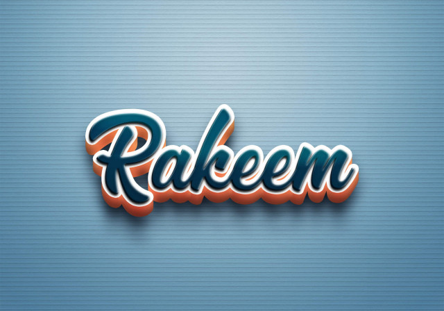 Free photo of Cursive Name DP: Rakeem