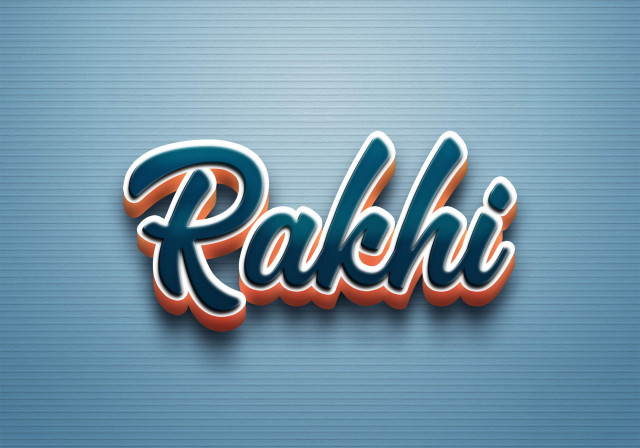 Free photo of Cursive Name DP: Rakhi