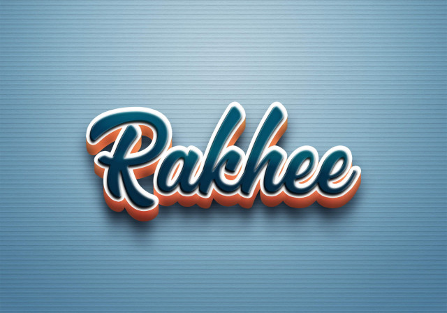 Free photo of Cursive Name DP: Rakhee