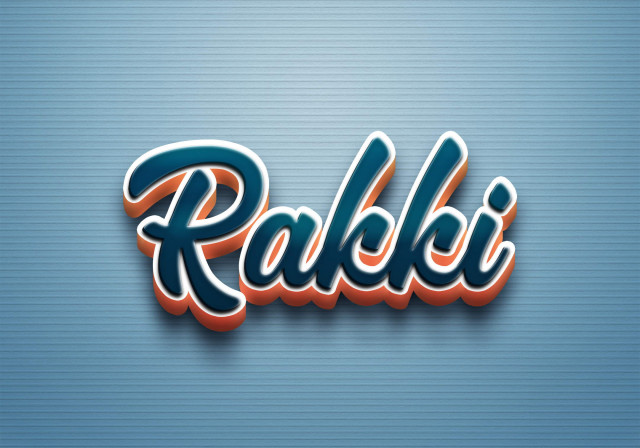 Free photo of Cursive Name DP: Rakki