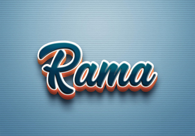 Free photo of Cursive Name DP: Rama