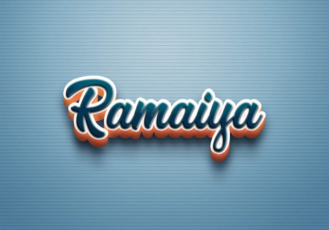 Free photo of Cursive Name DP: Ramaiya