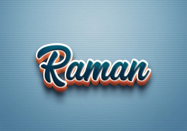 Free photo of Cursive Name DP: Raman