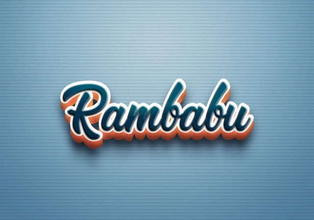 Free photo of Cursive Name DP: Rambabu