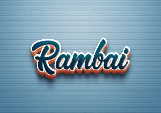 Free photo of Cursive Name DP: Rambai