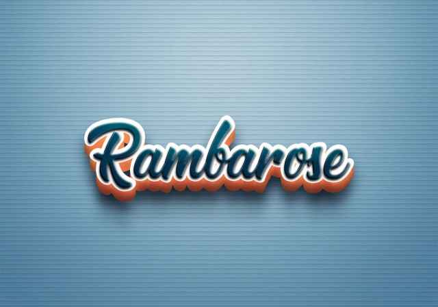 Free photo of Cursive Name DP: Rambarose