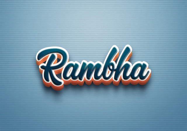 Free photo of Cursive Name DP: Rambha