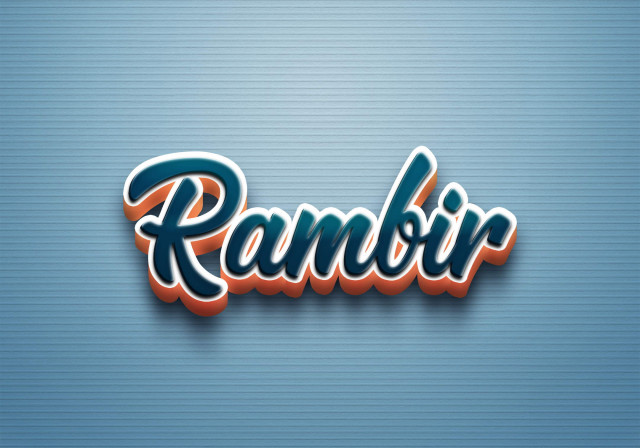 Free photo of Cursive Name DP: Rambir