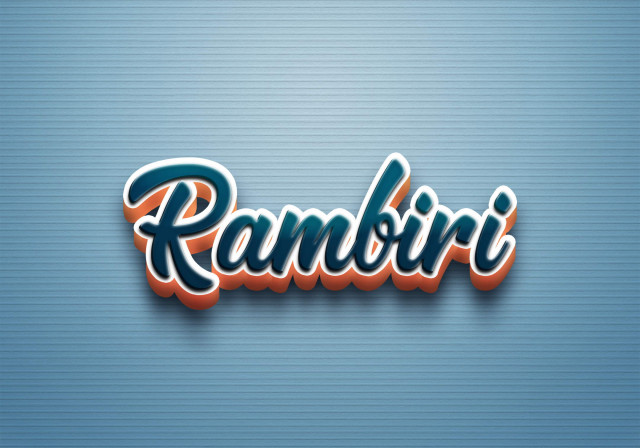 Free photo of Cursive Name DP: Rambiri