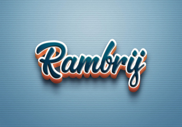 Free photo of Cursive Name DP: Rambrij