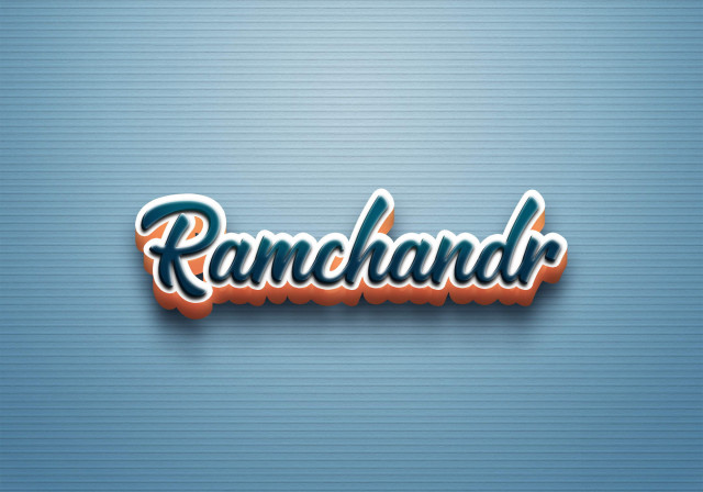 Free photo of Cursive Name DP: Ramchandr