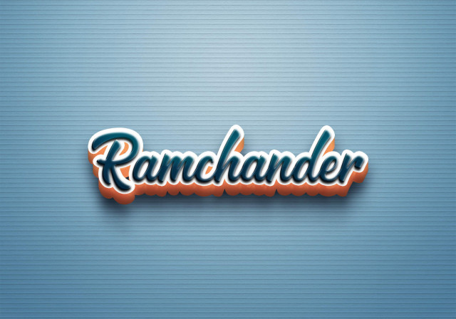 Free photo of Cursive Name DP: Ramchander