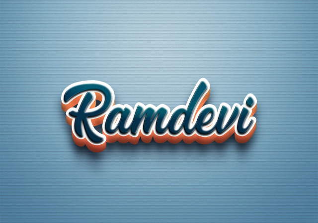 Free photo of Cursive Name DP: Ramdevi