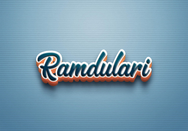 Free photo of Cursive Name DP: Ramdulari